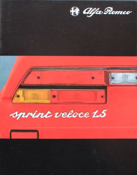 Alfa Romeo Sprint Veloce 1.5 Modelprogram 1979 Carbrochure (6863)
